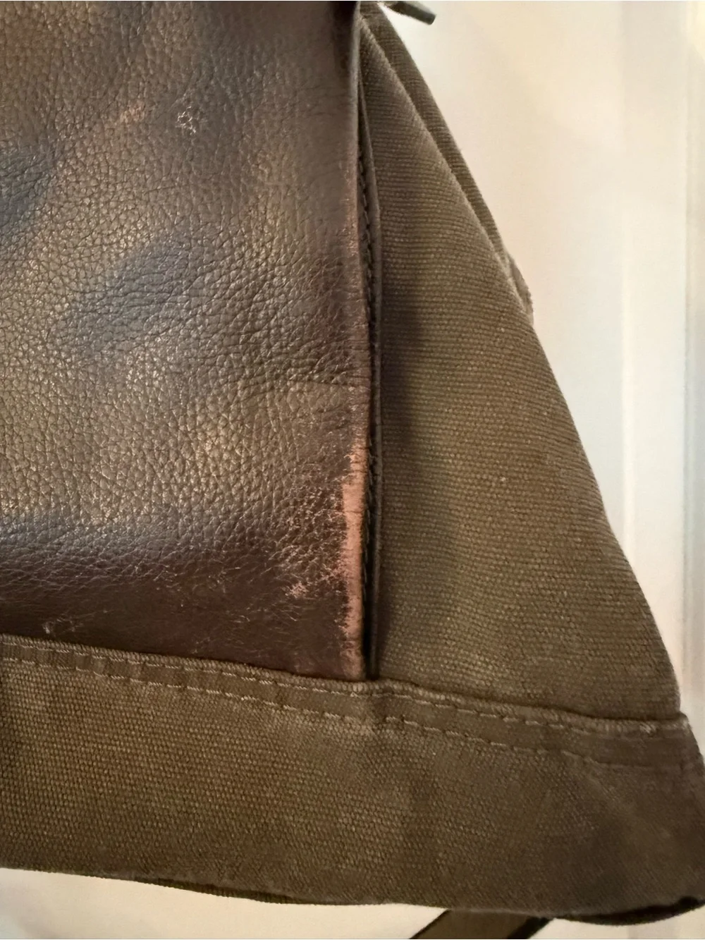 Lacoste… Brown Canvas Crossbody Tote Bag
